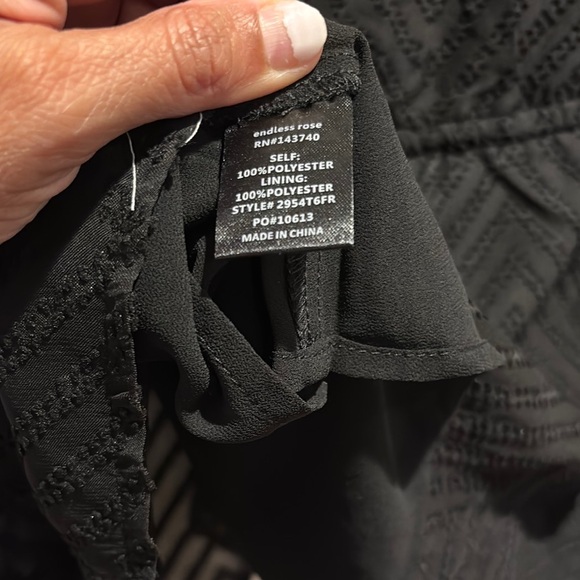 Endless Rose Black Blouse size L - Picture 6 of 7